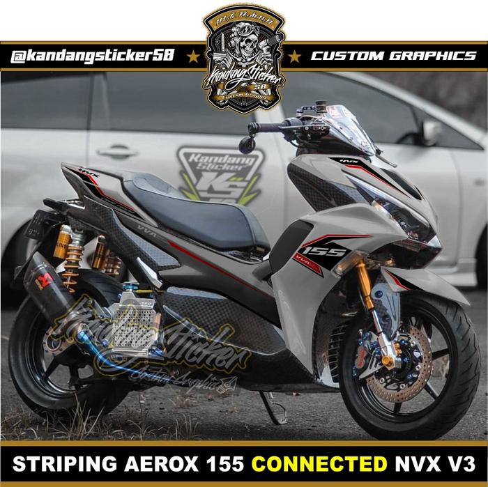 Gambar Striping Aerox 2020 connected Nvx Malaysia Sunmori - Silver, Rubah Warna Lis dari KandangSticker undefined Tokopedia