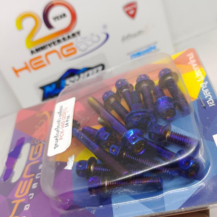 Gambar Baut probolt baut CVT pcx 160 set heng original 2 kunci flower gs1 pre - flower blue, pcx 160 isi 14 dari NJ_shop accesories undefined Tokopedia