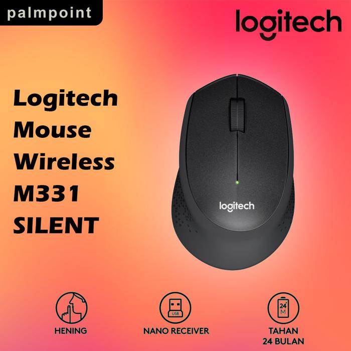 Gambar Logitech M331 Mouse Wireless Silent Click - Hitam dari PalmPoint Store undefined Tokopedia