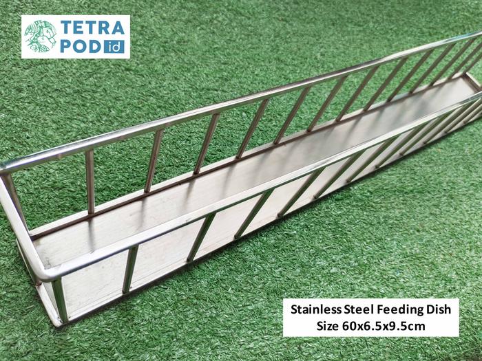 Gambar Feeding dish / tempat makan tortoise stainless steel - M dari Tetrapod Meruya undefined Tokopedia