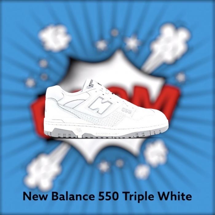 Gambar Nb 550 New Balance 550 Triple White - Putih, 37 dari Boomcoltd undefined Tokopedia