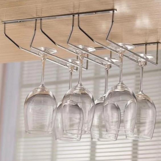 Gambar Rak Tempat Gelas Gantung 1 / 2 / 3 / 4 Baris Susun - 3 Baris dari Mitra Lestari Indonesia undefined Tokopedia