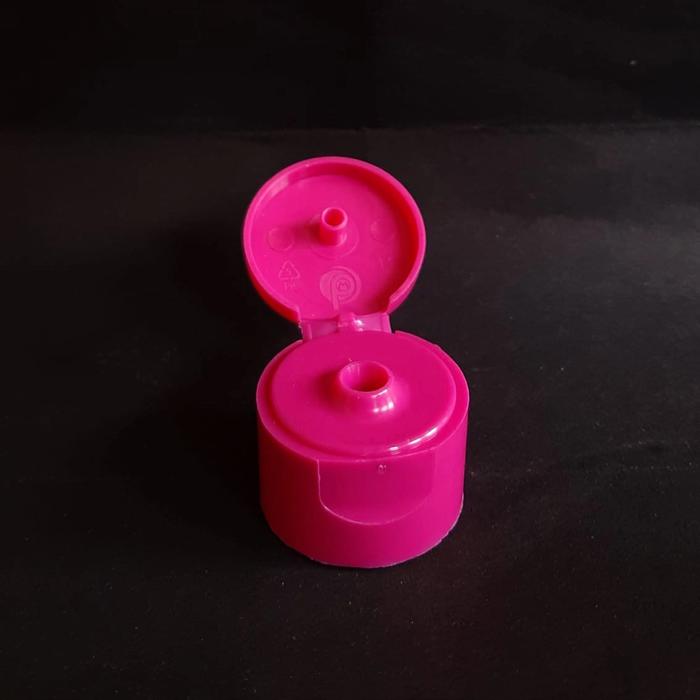 Gambar Tutup Fliptop neck 24mm - Pink Magenta dari supplier pot dan botol Kota Bogor Tokopedia