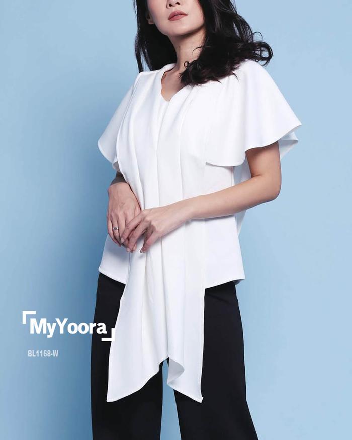 Gambar SALE! MyYoora Executive Blouse Collections Koleksi Atasan Wanita Mewah - Aydellin-White dari MyYoora Shop undefined Tokopedia