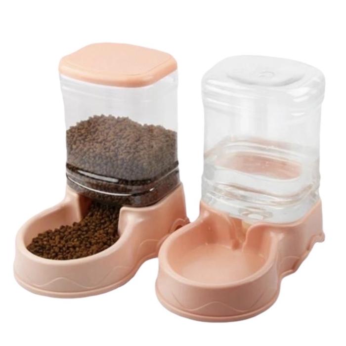 Gambar Dispenser Tempat Makan Minum Anjing dan Kucing | Pet Auto Water & Foo - Pink, Makanan dari Pawsitive Official undefined Tokopedia