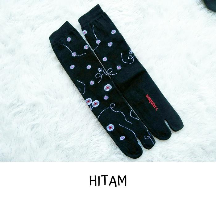 Gambar Kaos Kaki Wanita Muslimah Jempol Motif Dandelion (THD-L) Tapak Hitam - L, Navy dari Arofa Hijab Grosir undefined Tokopedia