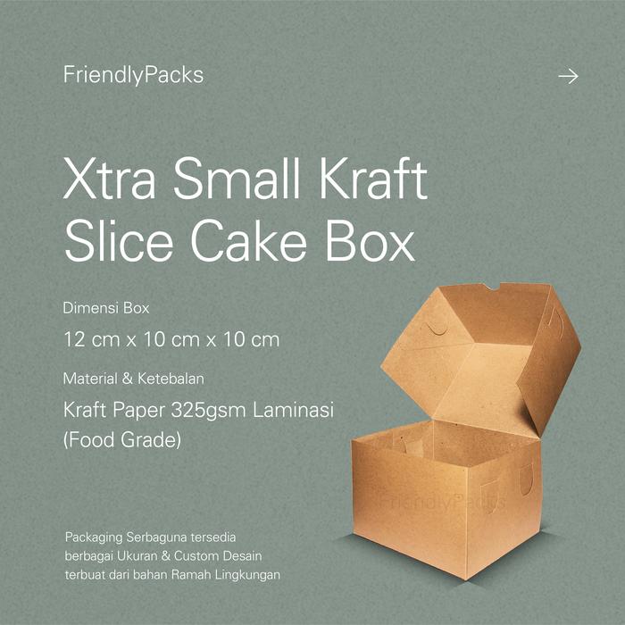 Gambar Xtra Small Slice Cake Box Packaging Kraft / Kotak Kue Slice / Dus Kue dari FriendlyPacks undefined Tokopedia