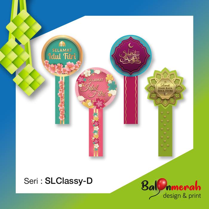 Gambar Stiker Segel Seal Stoples Kue Lebaran 7x15 cm | Chromo Premium - SL Classy D dari BalonMerah Design&Print undefined Tokopedia