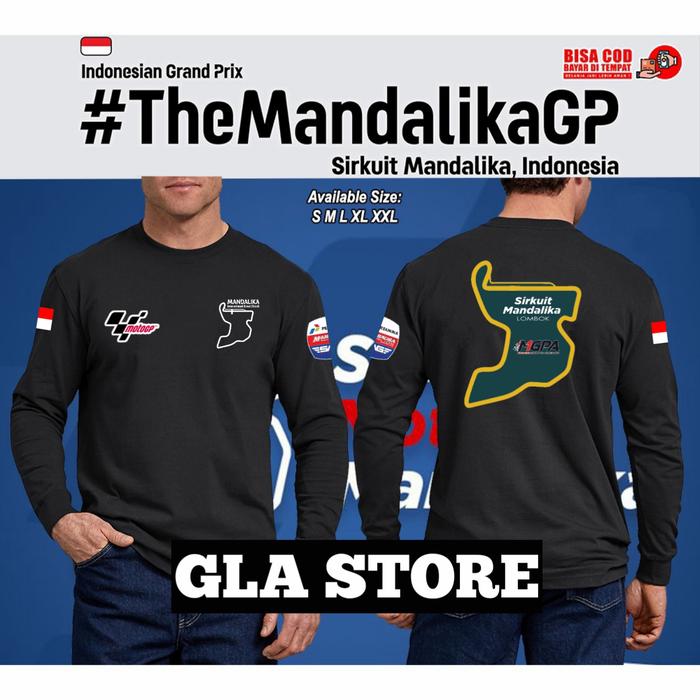 Gambar kaos pria lengan panjang sirkuit mandalika gp series - Hitam, XXL dari G.L.A CLOTHING undefined Tokopedia