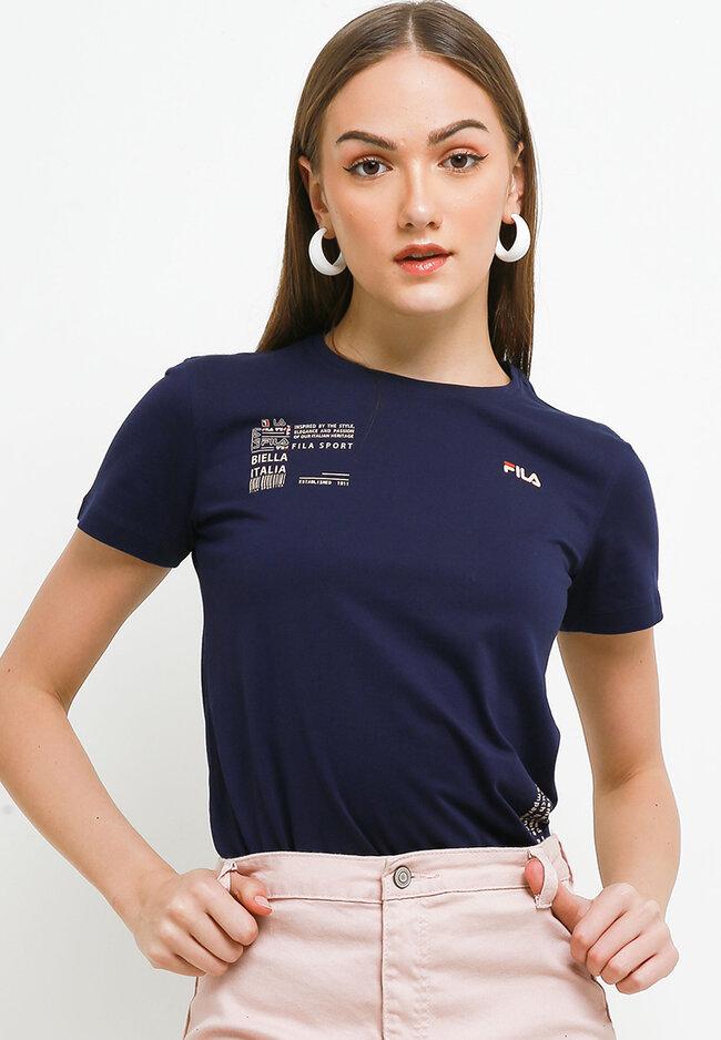 Gambar Fila Kaos Wanita Sezhy - Navy - S dari FILA Official Store undefined Tokopedia