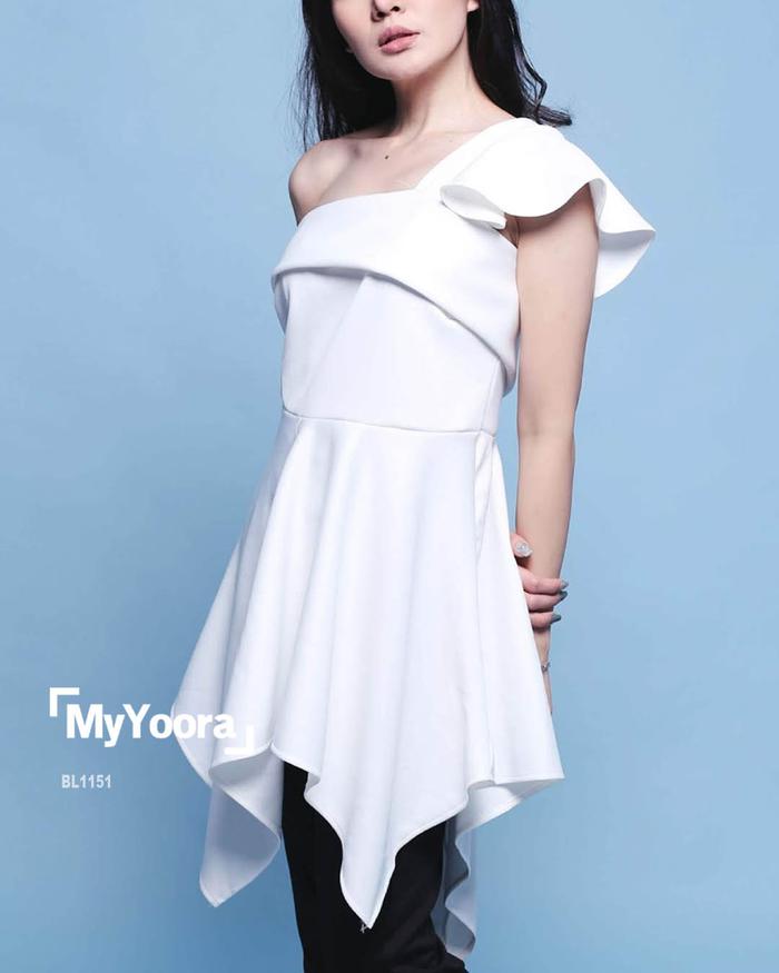 Gambar SALE! MyYoora Executive Blouse Collections Koleksi Atasan Wanita Mewah - Kikyo-White dari MyYoora Shop undefined Tokopedia