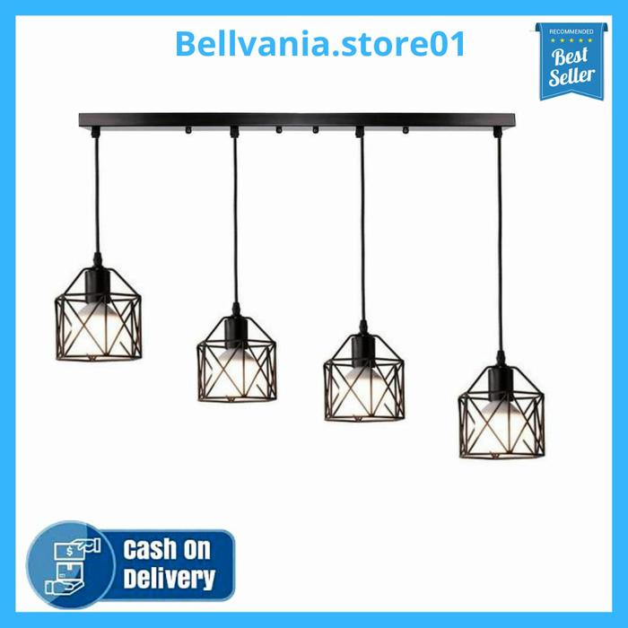 Gambar Lampu Gantung Hias Minimalis 1 Set Empat Cabang isi 4 pcs - sjajar diamon x dari BELLVANIA_STORE01 undefined Tokopedia