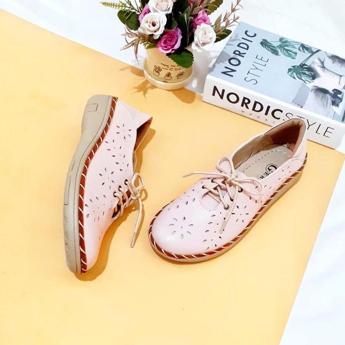 Gambar SEPATU WANITA CASUAL KULIT ASLI GARUT MODEL KIKER TERBARU ORIGINAL - Merah Muda, 39 dari MDM Leather undefined Tokopedia