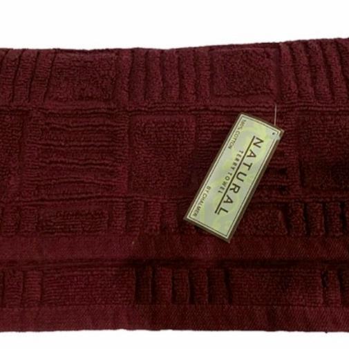 Gambar Keset Handuk, Merk Natural, Ukuran 40x60 cm - Maroon dari Urba88 undefined Tokopedia