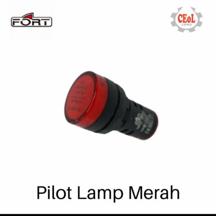 Gambar lampu indikator pilot lamp 22mm lampu panel MERAH KUNING HIJAU 220VAC - Merah dari PUTRA PANEL ELECTRIC undefined Tokopedia
