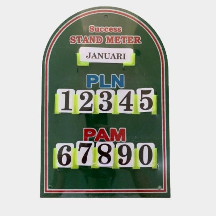 Gambar Stand Meter Papan Meteran Pln Pam/Pdam Listrik Air Ready - Hijau dari MRKAS01 undefined Tokopedia