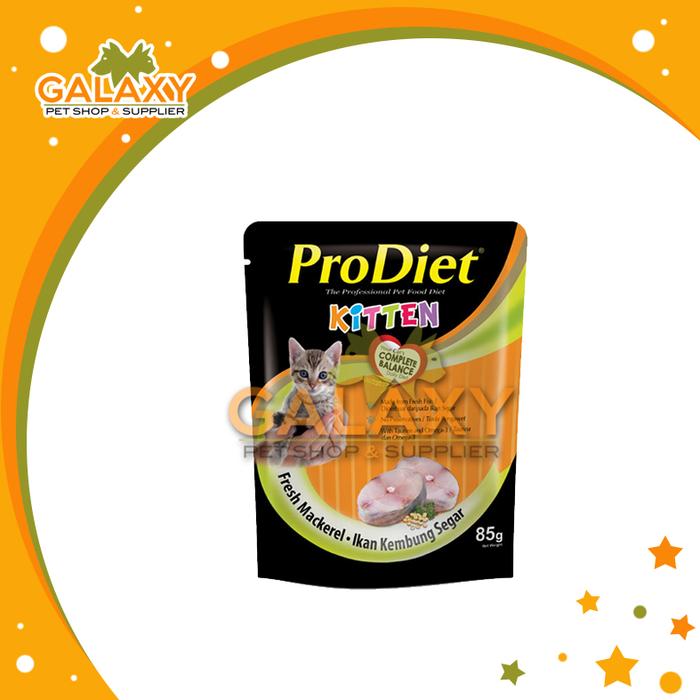 Gambar PRODIET KITTEN WET FOOD POUCH 85gr - kitten makarel dari Galaxy Petshop Online undefined Tokopedia