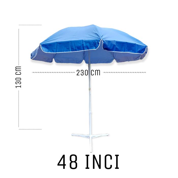 Gambar SALE Payung Tenda 48 inch Jualan Kaki Lima Jumbo Payung Pantai 230 cm - Biru BCA dari Lasika Offical Store undefined Tokopedia