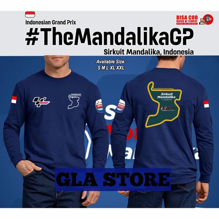 Gambar kaos pria lengan panjang sirkuit mandalika gp series - navy, XXL dari G.L.A CLOTHING undefined Tokopedia