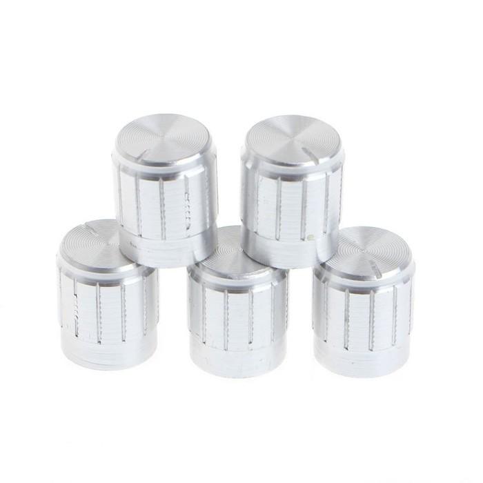 Gambar KNOB POTENSIO ALUMINIUM 14mm KNOP TUTUP POTENSIOMETER 14x17mm ec-11 - SILVER dari iSeeRobot undefined Tokopedia