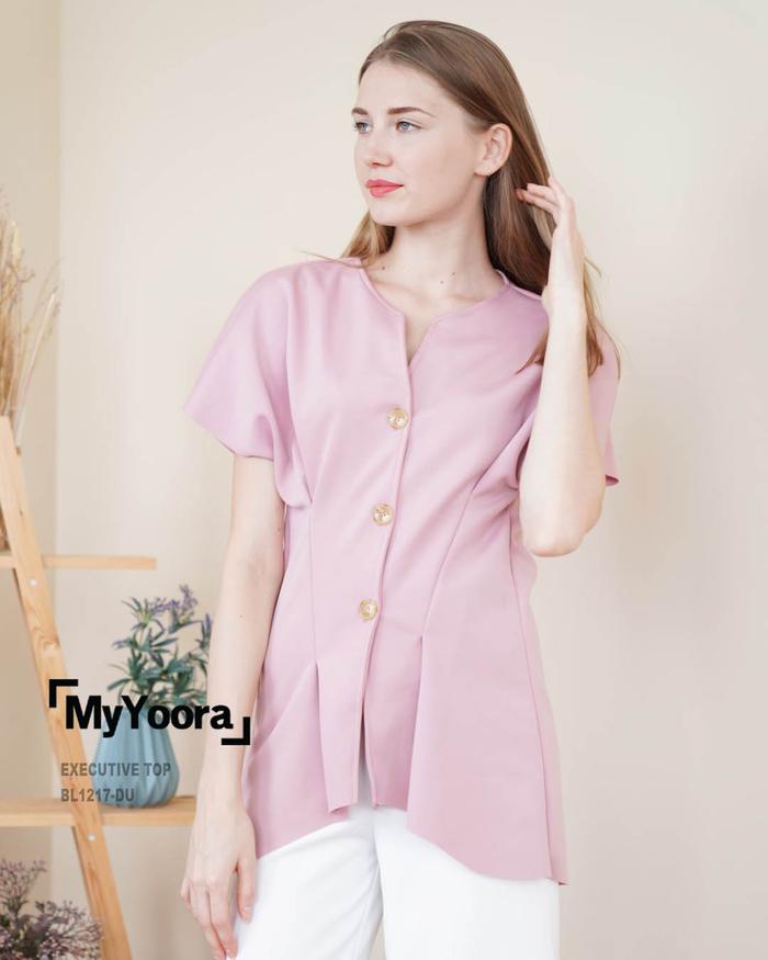 Gambar SALE! MyYoora Executive Blouse Collections Koleksi Atasan Wanita Mewah - Button-Dusty dari MyYoora Shop undefined Tokopedia