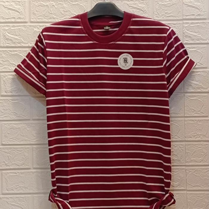 Gambar T Shirt Pria Wanita Salur - Kaos Distro Salur Bahan Berkualitas - Merah, XL dari asc-family undefined Tokopedia