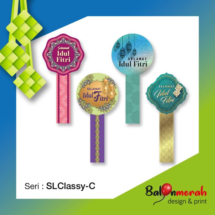 Gambar Stiker Segel Seal Stoples Kue Lebaran 7x15 cm | Chromo Premium - SL Classy C dari BalonMerah Design&Print undefined Tokopedia