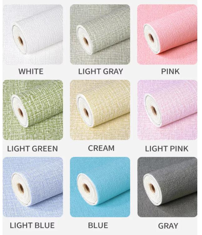 Gambar Wallpaper Roll Linen / Wallpaper dinding / Dekorasi ruangan Modern - HIJAU MUDA dari Hallogan indonesia undefined Tokopedia