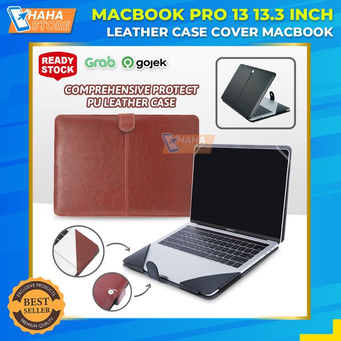 Macbook Pro 13 inch Casing Leather Case Cover Pelindung Laptop  Hitam, A1502