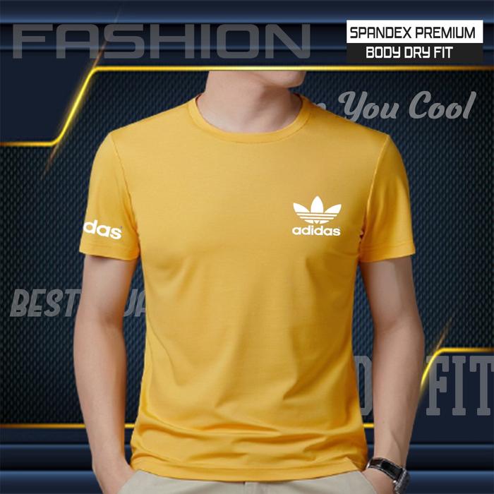 Gambar Baju Gym Fitness Pria / Kaos Fitness / Kaos Olahraga - Kuning, XL dari JnJStreetWear undefined Tokopedia