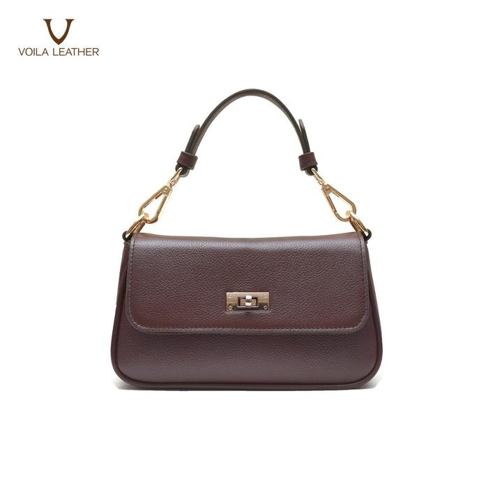 Gambar Tas Fashion Wanita Kulit Asli Voila Felicity - Brown dari Voila Leather undefined Tokopedia