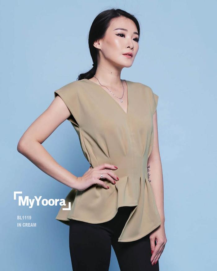 Gambar SALE! MyYoora Executive Blouse Collections Koleksi Atasan Wanita Mewah - Cana-Cream dari MyYoora Shop undefined Tokopedia