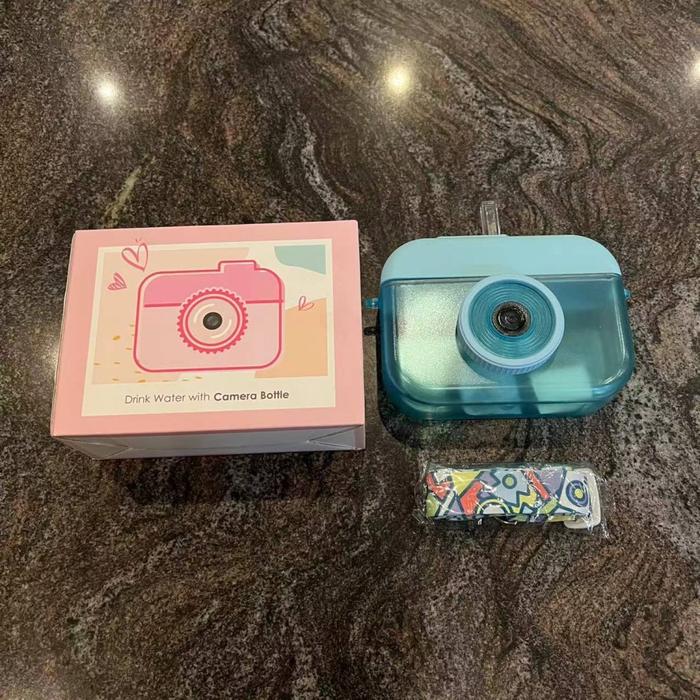 Gambar Botol Minum Anak Model Kamera Lucu Camera Bubble 400ml Free Tali - Biru dari mix acc888 undefined Tokopedia