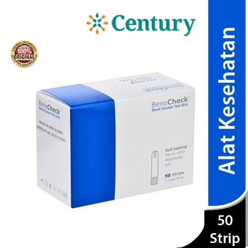 Gambar Benecheck Glucose Strip isi 50/ single strip cek test kadar gula darah dari Century Healthcare Express undefined Tokopedia