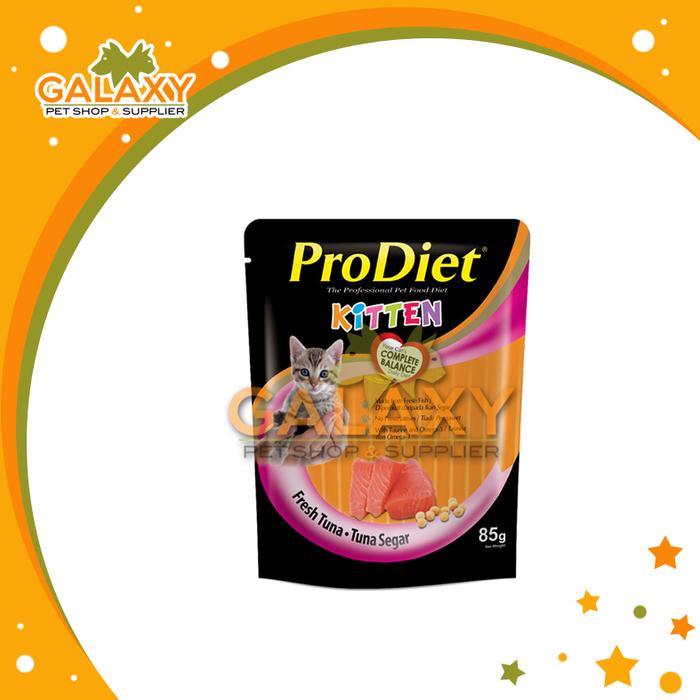Gambar PRODIET KITTEN WET FOOD POUCH 85gr - kitten tuna dari Galaxy Petshop Online undefined Tokopedia