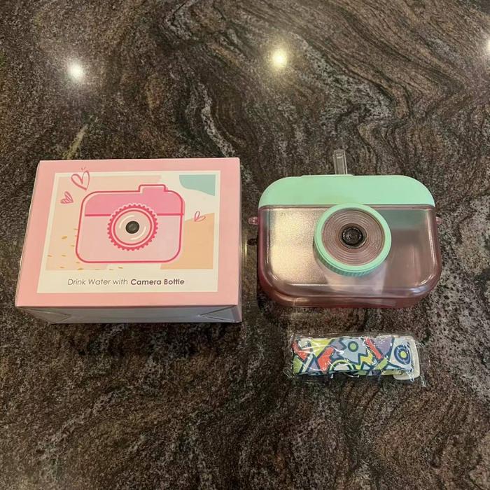 Gambar Botol Minum Anak Model Kamera Lucu Camera Bubble 400ml Free Tali - MINT dari mix acc888 undefined Tokopedia