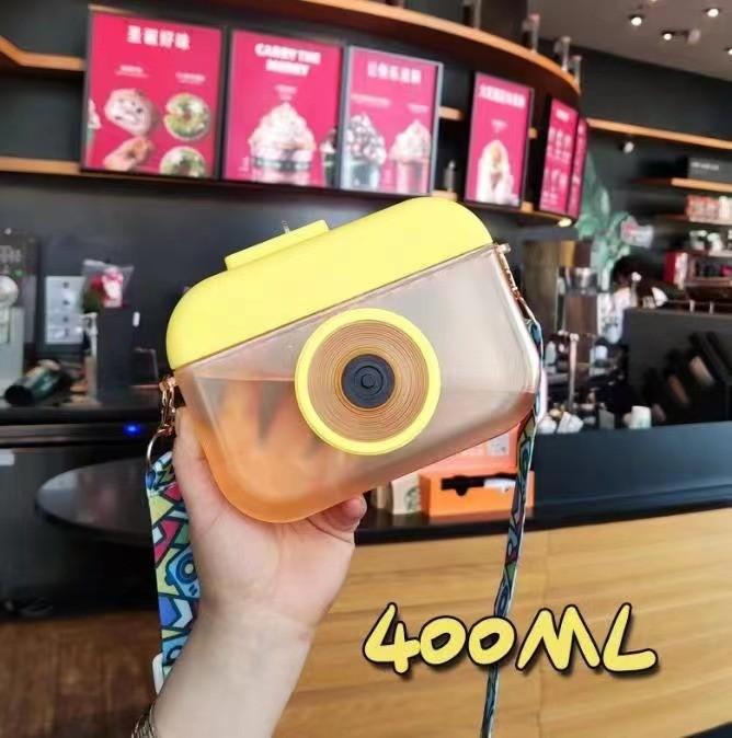 Gambar Botol Minum Anak Model Kamera Lucu Camera Bubble 400ml Free Tali - Kuning dari mix acc888 undefined Tokopedia