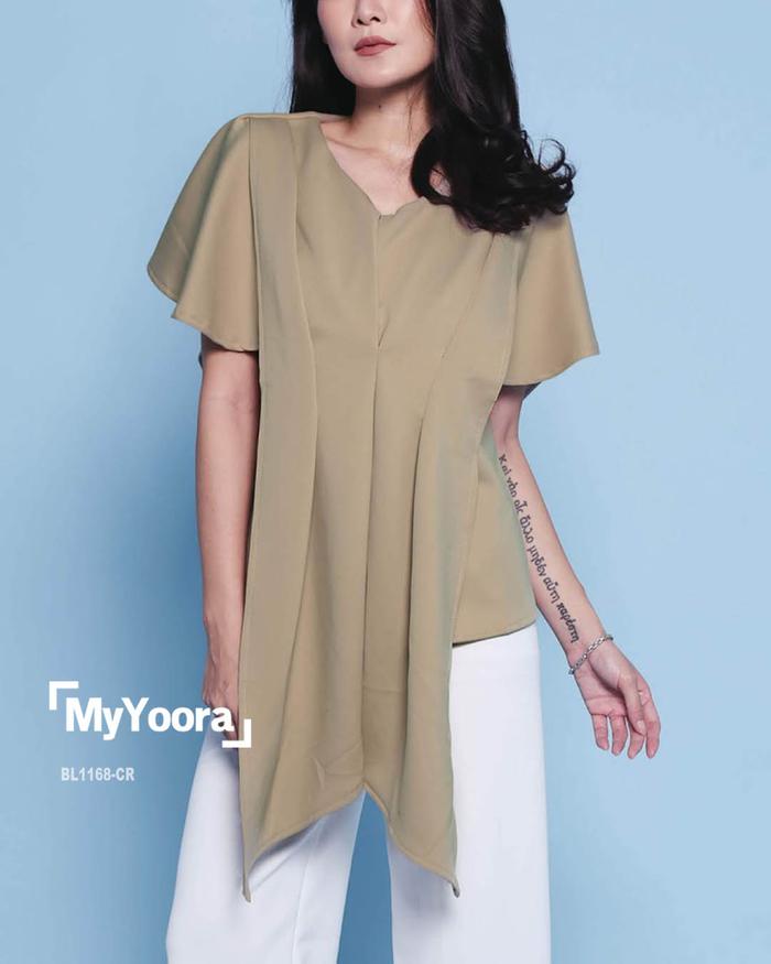 Gambar SALE! MyYoora Executive Blouse Collections Koleksi Atasan Wanita Mewah - Aydellin-Cream dari MyYoora Shop undefined Tokopedia
