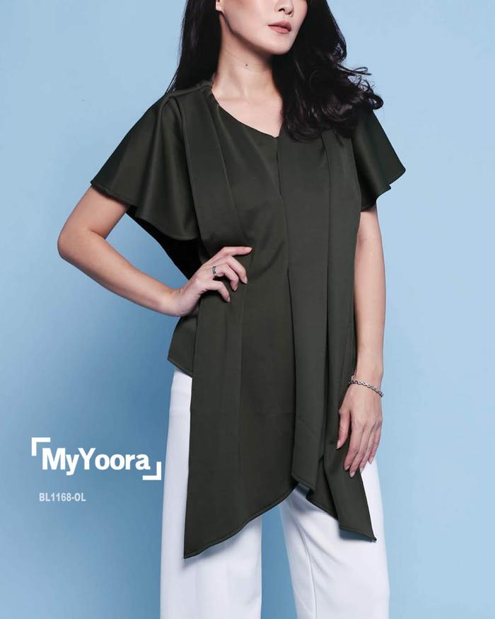 Gambar SALE! MyYoora Executive Blouse Collections Koleksi Atasan Wanita Mewah - Aydellin-Olive dari MyYoora Shop undefined Tokopedia