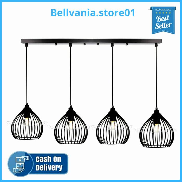 Gambar Lampu Gantung Hias Minimalis 1 Set Empat Cabang isi 4 pcs - sjajar bngkuang dari BELLVANIA_STORE01 undefined Tokopedia