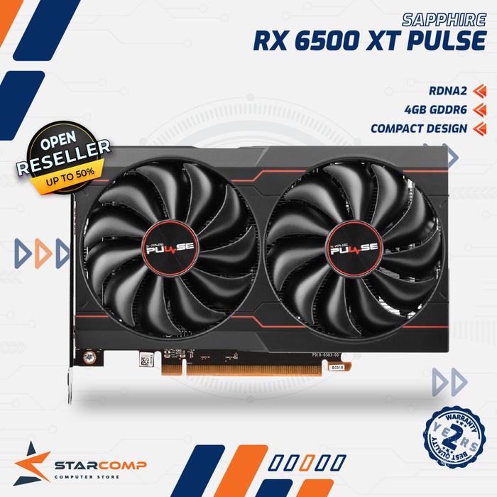 Gambar VGA SAPPHIRE PULSE RX 6500XT 4GB SAPPHIRE RX 6500 XT 4GB GDDR6 OC dari Starcomp Origin undefined Tokopedia