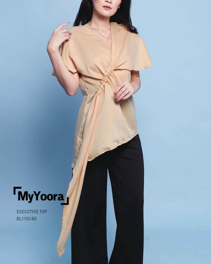 Gambar SALE! MyYoora Executive Blouse Collections Koleksi Atasan Wanita Mewah - Ayara-Beige dari MyYoora Shop undefined Tokopedia