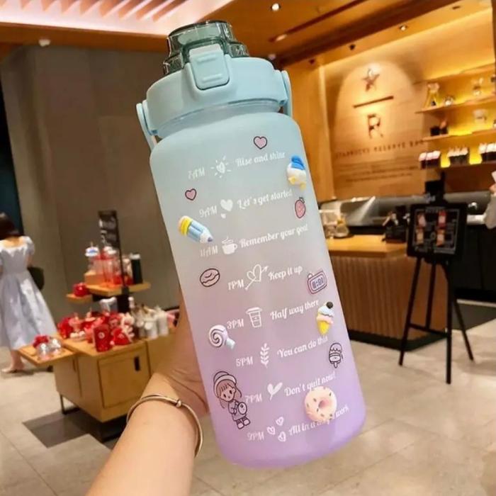 Gambar Botol Minum Viral 2 liter Bonus Stiker 2D & 3D - Tosca dari Lovely Maumau undefined Tokopedia