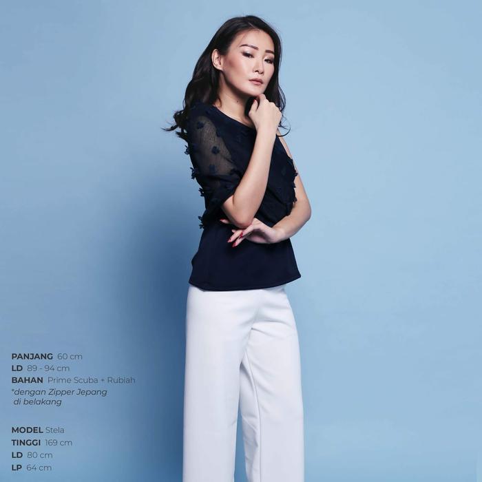 Gambar SALE! MyYoora Executive Blouse Collections Koleksi Atasan Wanita Mewah - Zalea-Navy dari MyYoora Shop undefined Tokopedia