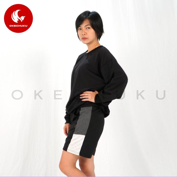 Gambar Okechuku NELSA Celana Pendek Wanita Celana Training Pendek Santai - Hitam, L fit to XL dari Okechuku undefined Tokopedia