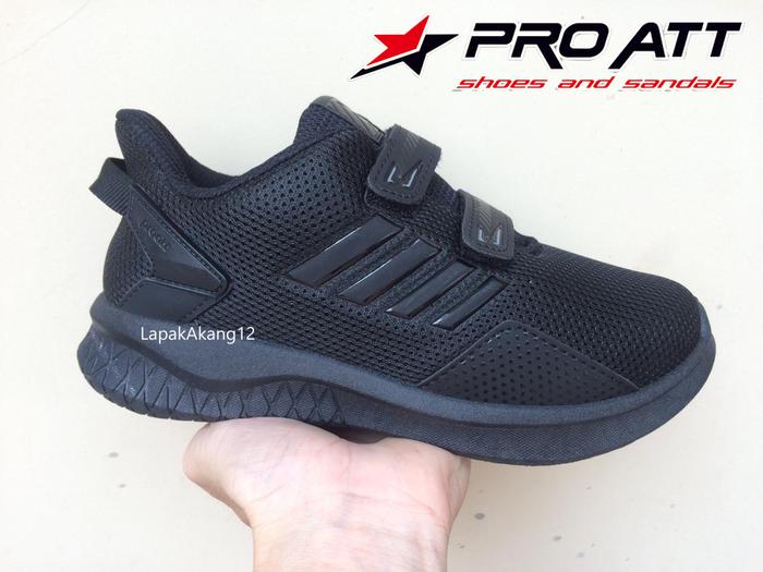 Gambar Sepatu Sekolah Anak Laki perempuan PRO ATT Full Hitam Polos - Hitam, 31 dari Lapak Akang 12 undefined Tokopedia