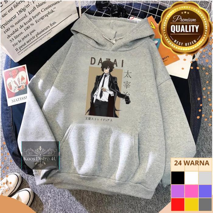 Dazai Osamu bungou stray dogs Anime Hoodie Aesthetic Wibu warna lain, M