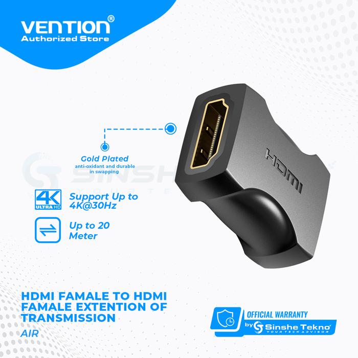 Gambar Vention HDMi Adapter Female To female Coupler High Quality - AIR, isi 1 pcs dari Vention Authorized Store undefined Tokopedia
