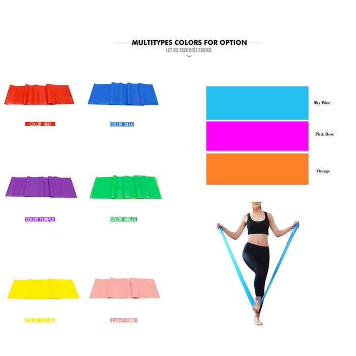 Gambar ELASTIS PILATES YOGA KARET YOGA TALI YOGA 1,5 M PERALATAN YOGA A19 - Light Pink dari JEXCLO undefined Tokopedia