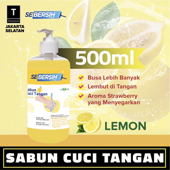 Gambar Sabun Cuci Tangan / Hand Soap Antiseptik SEBERSIH 500ml - Lemon dari tokoraii undefined Tokopedia